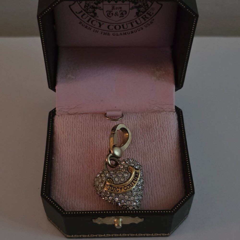 Juicy rhinestone heart charm